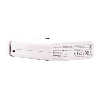 Внешний аккумулятор Proda PD-P01 10 000mAh Micro USB/USB*2 (white)