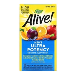 Alive! суперэффективные, комплексные мультивитамины для мужчин, 60 таблеток