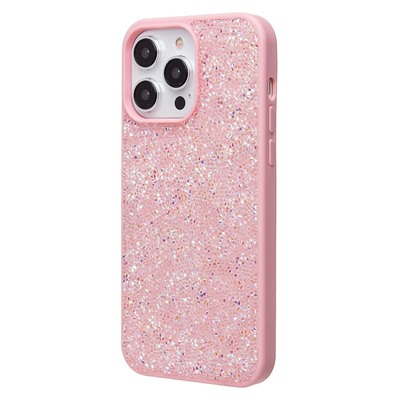 Чехол-накладка - PC071 POSH SHINE для "Apple iPhone 14 Pro Max" россыпь кристаллов (pink) (231600)