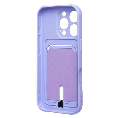 Чехол-накладка - SC304 c картхолдером для "Apple iPhone 16 Pro" (light violet) (234447)