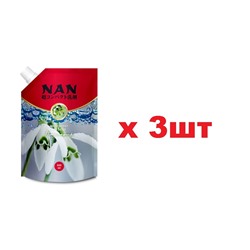 NAN Корея кондиционер для белья  800мл с ароматом Подснежника запаска 3шт