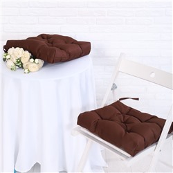 Набор подушек для стула непромокаемых 40х40см 2 шт, коричневый, файбер, грета хл20%, пэ80%