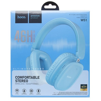 Bluetooth-наушники полноразмерные Hoco W51 Delightful (blue)