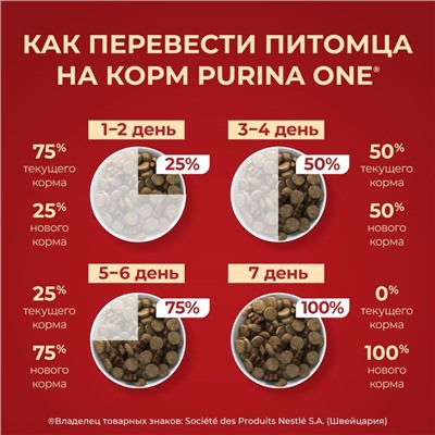 Сухой корм Purinа One medium/maxi для взрослых собак ягненок/рис, 10 кг