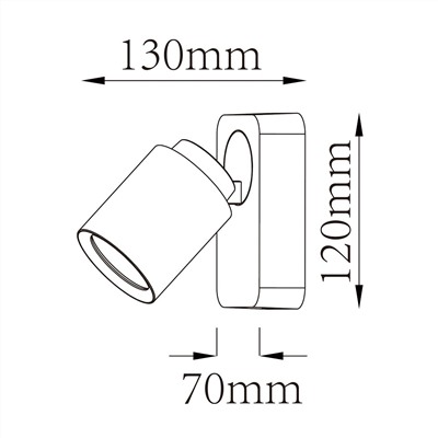 545020401 Астор 1*50W GU10 220 V IP20 спот De Markt