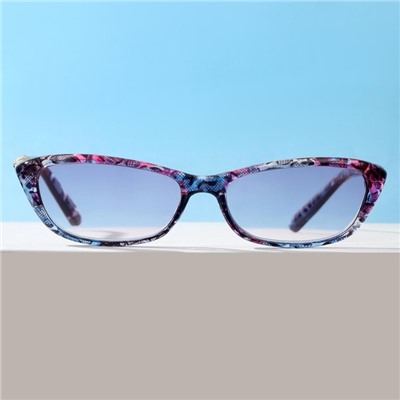 Готовые очки Восток 6623 тонированные, цвет фиолетовый, отгибающаяся дужка, +1,5