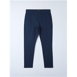 Однотонные брюки-чиносы из хлопка Флотский темно-синий