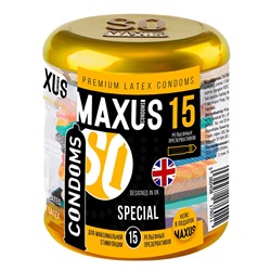 Презервативы с точками и рёбрами MAXUS Special - 15 шт.