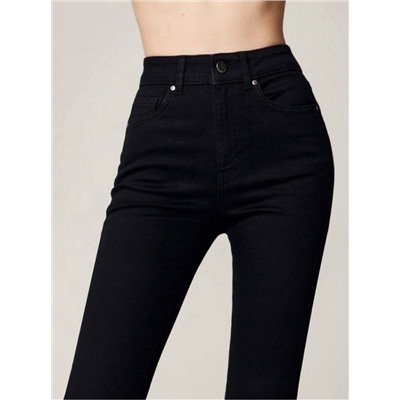 Брюки джинсовые женские CONTE CON-522 Черные джинсы skinny с высокой посадкой
