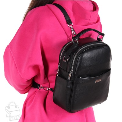 Рюкзак женский кожаный 970034 black Velina Fabbiano-Safenta