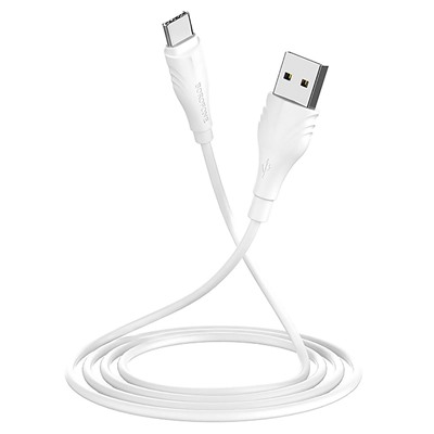 Кабель USB - Type-C Borofone BX18  100см 3A  (white)