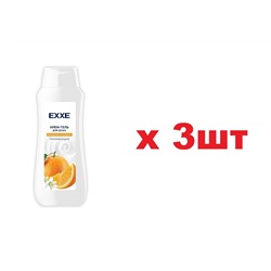 EXXE Крем-гель для душа Тонизирующий 400мл Апельсин и Пачули 3шт