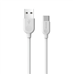 Кабель USB - Type-C Borofone BX14 (повр. уп)  100см 3A  (white)