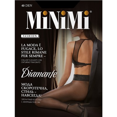 MiNi-Diamante 40/3 Колготки MINIMI Diamante 40 кружевной пояс