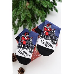 Носки мужские Санта байкер комплект 1 пара (Джинс)