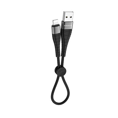 Кабель USB - Apple lightning Borofone BX32 Munificent  25см 2,4A  (black)