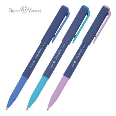 Ручка шариковая масляная 1.0мм "PrimeWrite. Basic. Navy" синяя 20-0295/03 Bruno Visconti