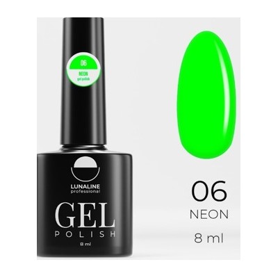 LunaLine Гель-лак Neon т.06 Зеленый 8мл