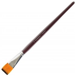 Кисть синтетика художественная №24 плоская AF15-022-24 длинная ручка, пропитанная лаком ARTформат