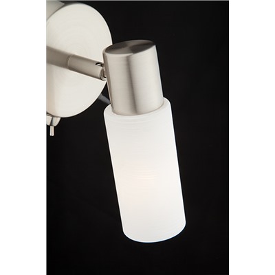 Настенный светильник со стеклянным плафоном 20043/1 сатин-никель