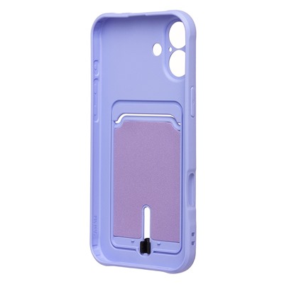 Чехол-накладка - SC304 c картхолдером для "Apple iPhone 16 Plus" (light violet) (234446)