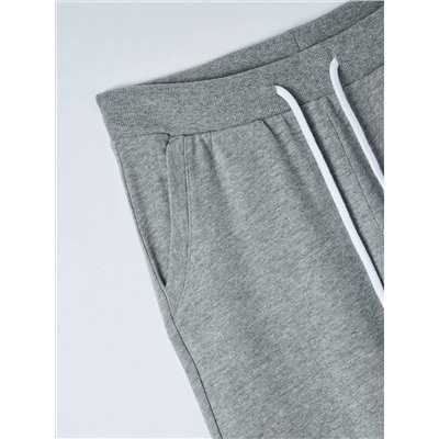 Легкие спортивные брюки из однотонной ткани Умеренный серый меланж