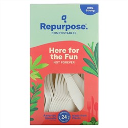 Repurpose, Ultra Strong, Assorted Utensils, 24 Count