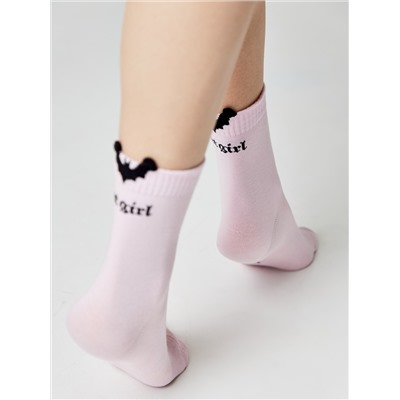 Носки женские CONTE Хлопковые носки CLASSIC с пикотом «Batgirl»