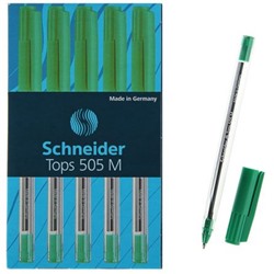 Ручка шариковая 1.0мм Tops 505M зеленая 150604 Schneider