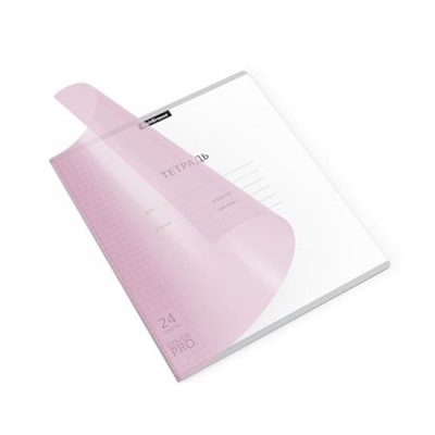 Тетрадь  24л клетка с пластиковой обложкой 56377 Классика CoverPrо Pastel розовая Erich Krause