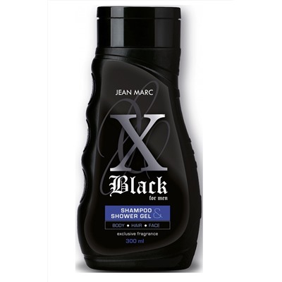 Гель для душа и Шампунь 3в1 мужской JEAN MARC X BLACK (300мл)