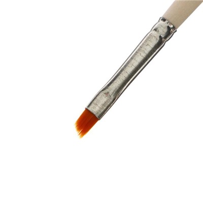 Кисть для рисования, Синтетика Наклонная №4 (диаметр обоймы 4 мм; длина волоса 4/7 мм) деревянная ручка, Calligrata