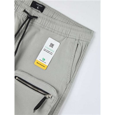 Однотонные брюки-карго Цементно-серый
