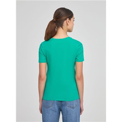 Базовая футболка с круглым вырезом Изумрудно-зеленый