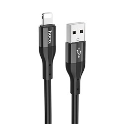 Кабель USB - Apple lightning Hoco X72 Creator  100см 2,4A  (black)