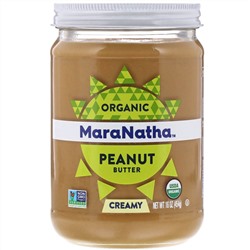 MaraNatha, Органическое арахисовое масло, сливочное, 454 г (16 унций)