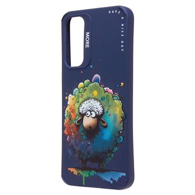 Чехол-накладка - SC335 для "Samsung Galaxy A25"  (овечка) (dark blue) (233131)