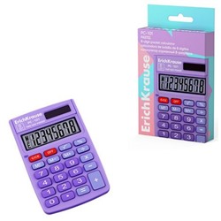 Калькулятор  8 разрядов 88х58 мм PC-101 Pastel фиолетовый карманный 62006 Erich Krause