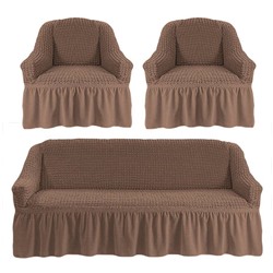 Натяжные чехлы Комплект трёхместный диван +2 кресла