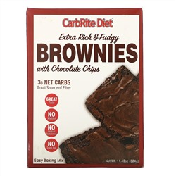 Universal Nutrition, CarbRite Diet, Extra Rich & Fudgy Brownies with Chocolate Chips, Maltitol-Free, 11.43 oz (324 g)