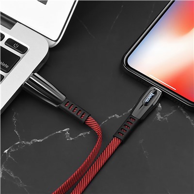 Кабель USB - Apple lightning Hoco U70  120см 2,4A  (red)