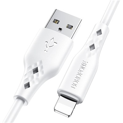 Кабель USB - Apple lightning Borofone BX48 (повр. уп)  100см 2,4A  (white)
