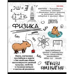 Тетрадь 48л "КАПИБАРА" по физике 48-0001 Проф-Пресс