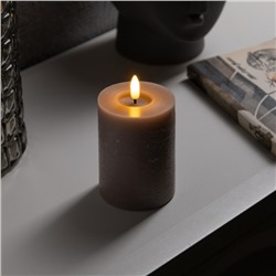 Светодиодная свеча лиловая, 7.5 × 12.5 × 7.5 см, воск, пластик, батарейки АААх2 (не в комплекте), свечение тёплое белое