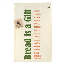 ECOBAGS, Органическая многоразовая сумка для хлеба из набивной хлопчатобумажной ткани, 1 сумка, ширина 11,5 х высота 18