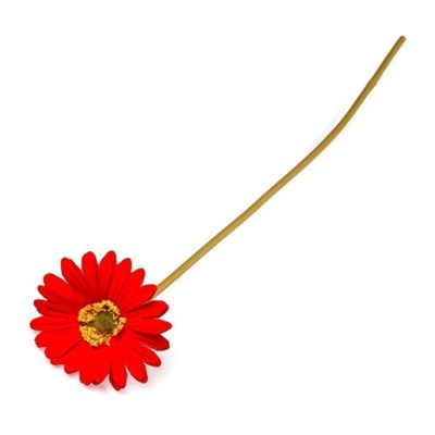 Цветок искусственный Гербера 43 см красный / 1501 /уп 56/560/ латэкс