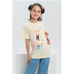 футболка детская с принтом 7449 (Ваниль)