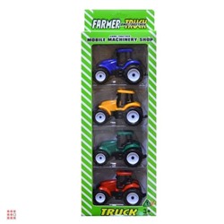 Игрушечный набор тракторов Farmer Truck, 4 шт