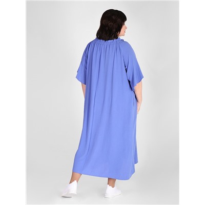 Платье женское свободное летнее длинное синего цвета