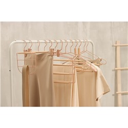 Вешалка для брюк и юбок SAVANNA Wood, 36×21,5×1,1 см, многоуровневая, цвет розовый